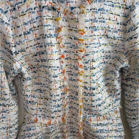 Halogen Nordstrom Button Front Tweed Blazer Jacket Ivory Size XS. - Picture 6 of 15